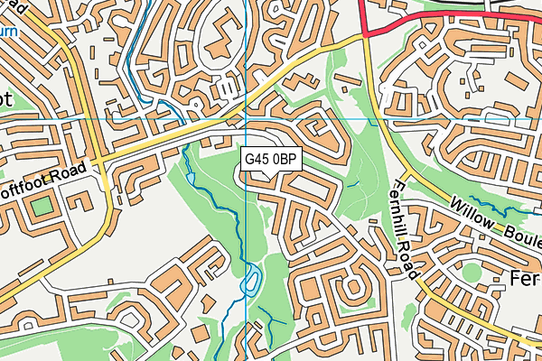 G45 0BP map - OS VectorMap District (Ordnance Survey)