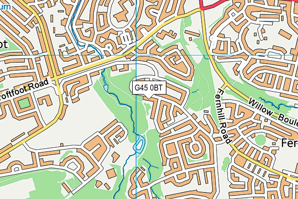 G45 0BT map - OS VectorMap District (Ordnance Survey)