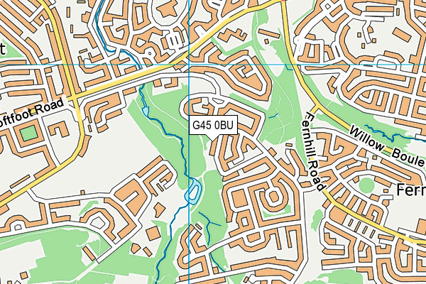 G45 0BU map - OS VectorMap District (Ordnance Survey)