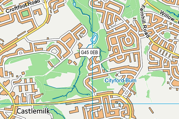 G45 0EB map - OS VectorMap District (Ordnance Survey)