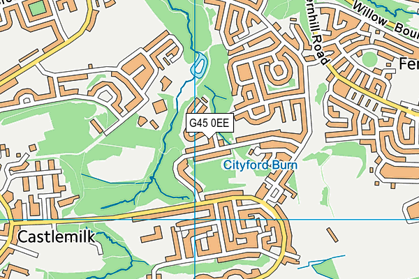 G45 0EE map - OS VectorMap District (Ordnance Survey)