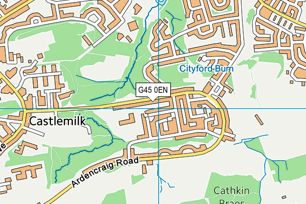 G45 0EN map - OS VectorMap District (Ordnance Survey)