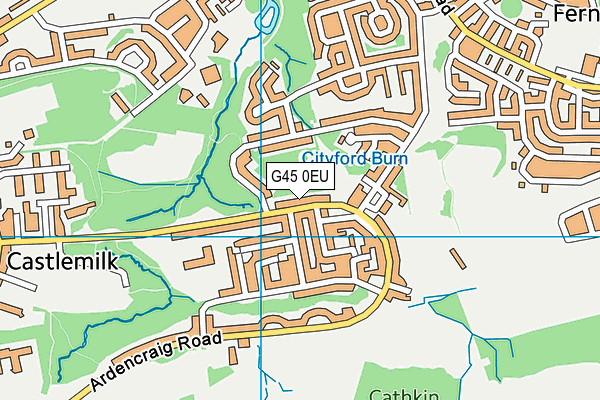 G45 0EU map - OS VectorMap District (Ordnance Survey)