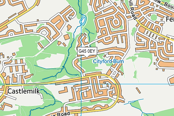 G45 0EY map - OS VectorMap District (Ordnance Survey)