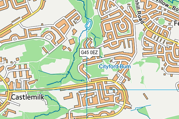 G45 0EZ map - OS VectorMap District (Ordnance Survey)