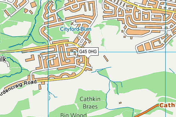 G45 0HG map - OS VectorMap District (Ordnance Survey)