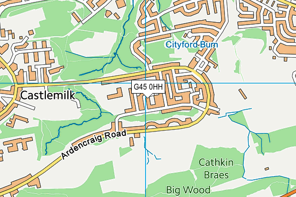 G45 0HH map - OS VectorMap District (Ordnance Survey)