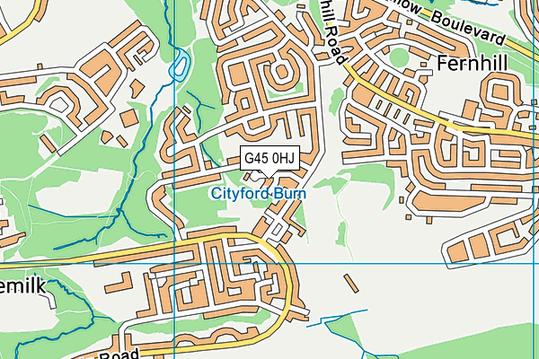 G45 0HJ map - OS VectorMap District (Ordnance Survey)