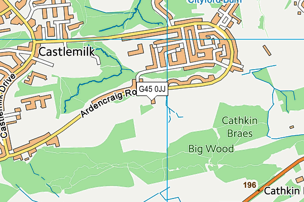 G45 0JJ map - OS VectorMap District (Ordnance Survey)