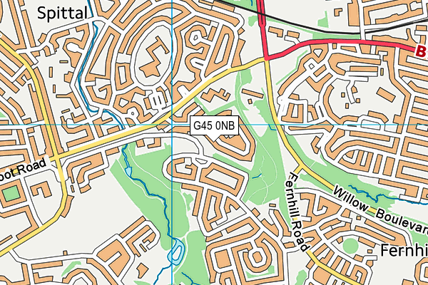 G45 0NB map - OS VectorMap District (Ordnance Survey)
