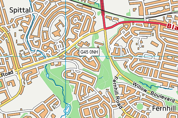 G45 0NH map - OS VectorMap District (Ordnance Survey)
