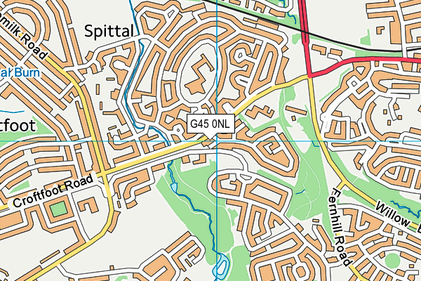 G45 0NL map - OS VectorMap District (Ordnance Survey)