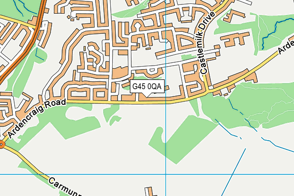 G45 0QA map - OS VectorMap District (Ordnance Survey)
