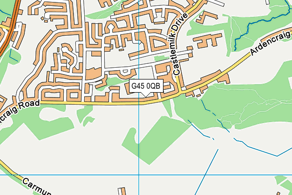G45 0QB map - OS VectorMap District (Ordnance Survey)