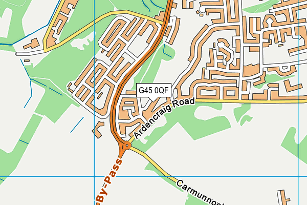 G45 0QF map - OS VectorMap District (Ordnance Survey)