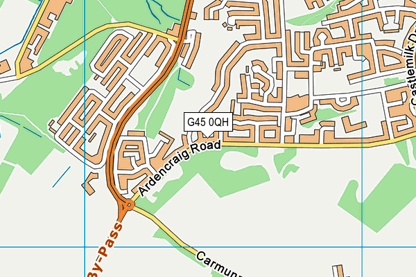G45 0QH map - OS VectorMap District (Ordnance Survey)