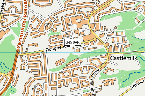 G45 9AR map - OS VectorMap District (Ordnance Survey)