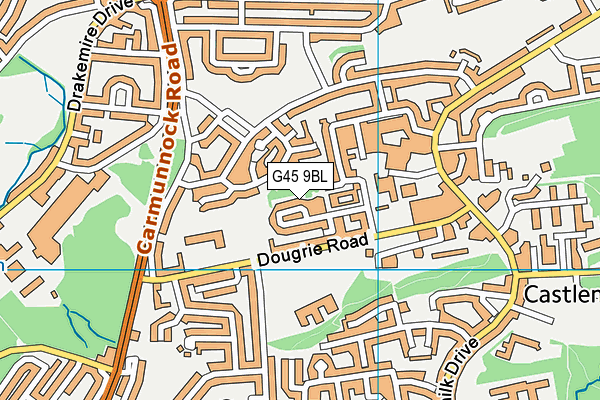 G45 9BL map - OS VectorMap District (Ordnance Survey)