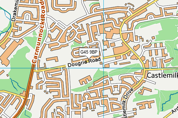 G45 9BP map - OS VectorMap District (Ordnance Survey)