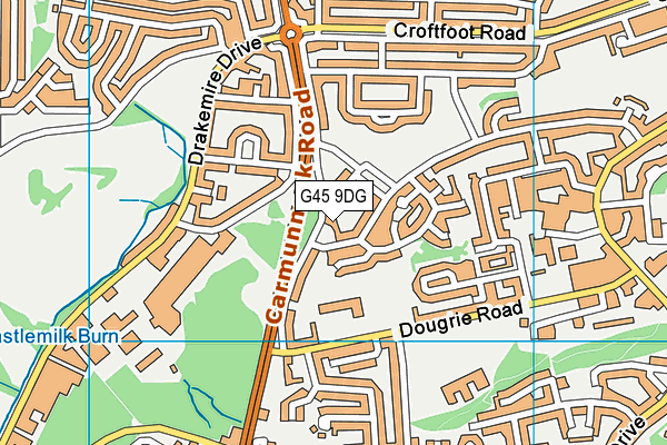 G45 9DG map - OS VectorMap District (Ordnance Survey)