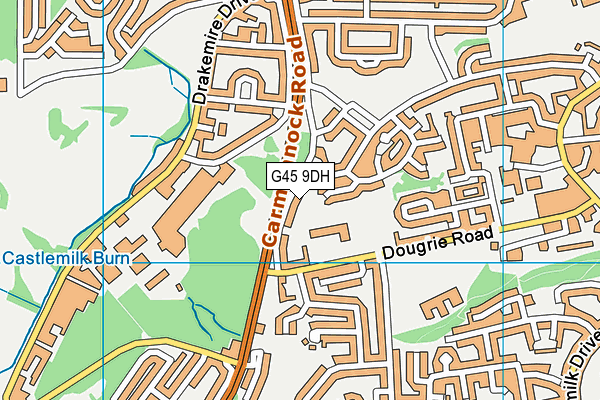 G45 9DH map - OS VectorMap District (Ordnance Survey)