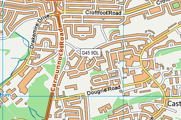 G45 9DL map - OS VectorMap District (Ordnance Survey)