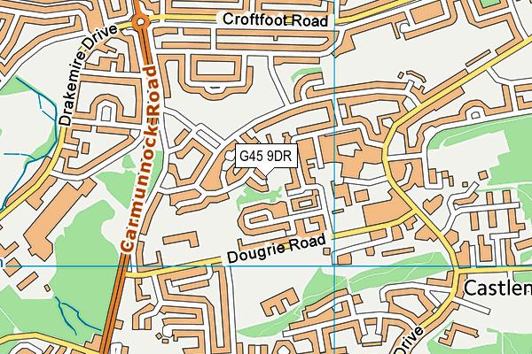 G45 9DR map - OS VectorMap District (Ordnance Survey)