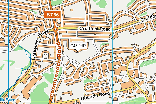 G45 9HP map - OS VectorMap District (Ordnance Survey)