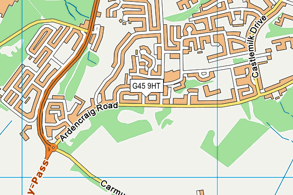 G45 9HT map - OS VectorMap District (Ordnance Survey)