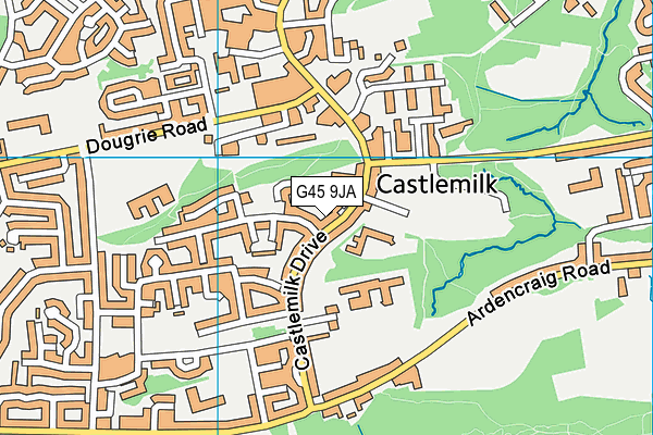 G45 9JA map - OS VectorMap District (Ordnance Survey)