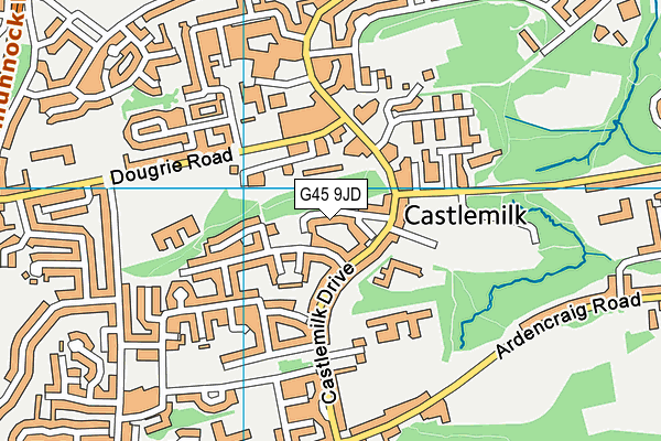 G45 9JD map - OS VectorMap District (Ordnance Survey)