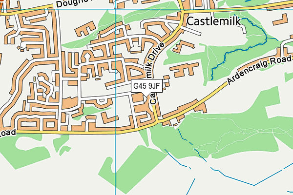 G45 9JF map - OS VectorMap District (Ordnance Survey)