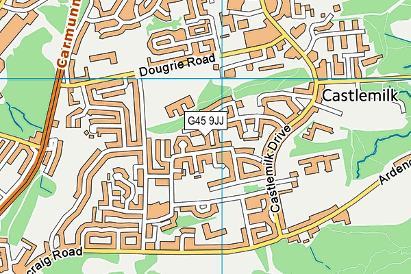 G45 9JJ map - OS VectorMap District (Ordnance Survey)