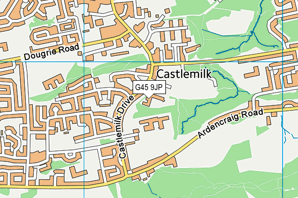 G45 9JP map - OS VectorMap District (Ordnance Survey)