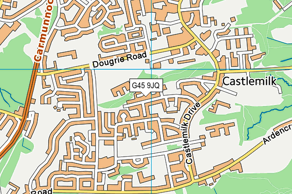 G45 9JQ map - OS VectorMap District (Ordnance Survey)