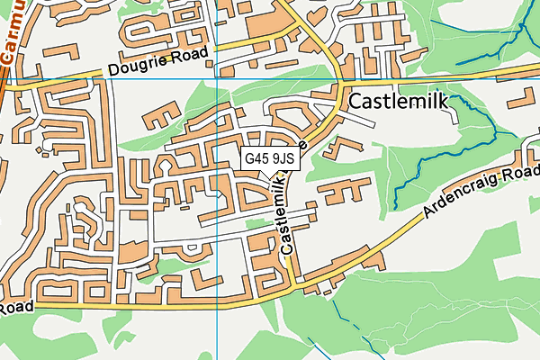 G45 9JS map - OS VectorMap District (Ordnance Survey)