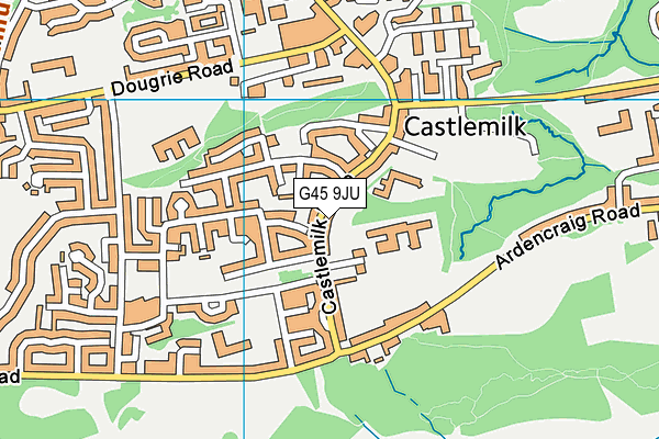 G45 9JU map - OS VectorMap District (Ordnance Survey)