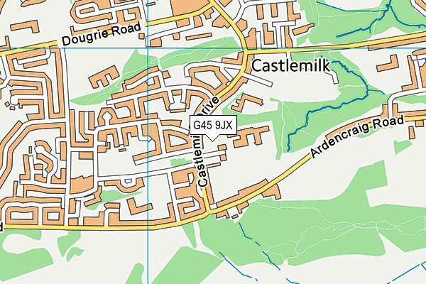 G45 9JX map - OS VectorMap District (Ordnance Survey)