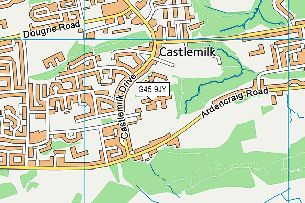 G45 9JY map - OS VectorMap District (Ordnance Survey)