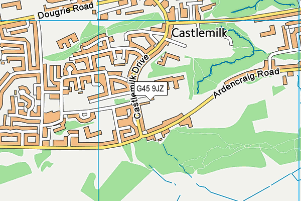 G45 9JZ map - OS VectorMap District (Ordnance Survey)