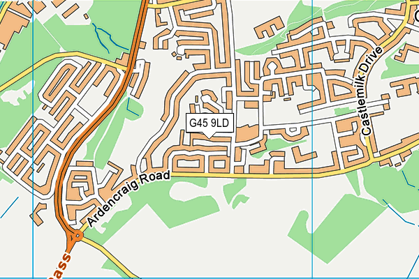 G45 9LD map - OS VectorMap District (Ordnance Survey)