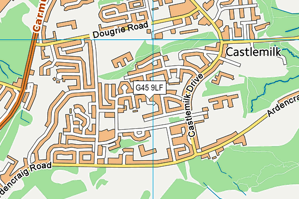 G45 9LF map - OS VectorMap District (Ordnance Survey)