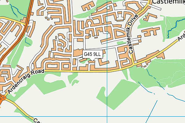 G45 9LL map - OS VectorMap District (Ordnance Survey)