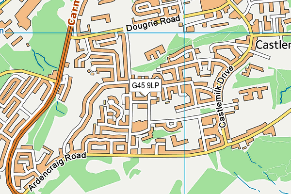 G45 9LP map - OS VectorMap District (Ordnance Survey)