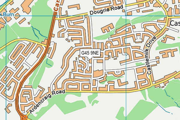 G45 9NE map - OS VectorMap District (Ordnance Survey)