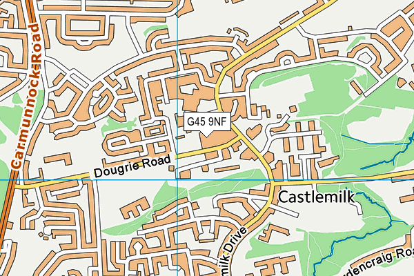 G45 9NF map - OS VectorMap District (Ordnance Survey)