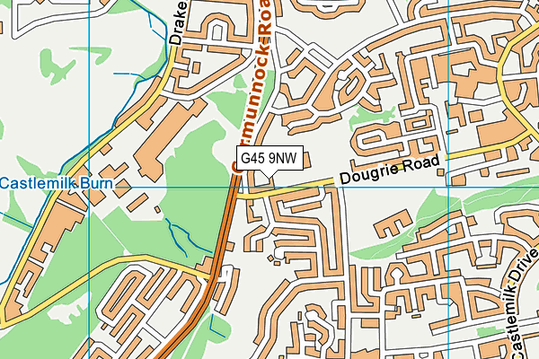 G45 9NW map - OS VectorMap District (Ordnance Survey)