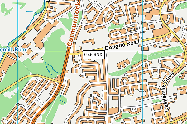 G45 9NX map - OS VectorMap District (Ordnance Survey)