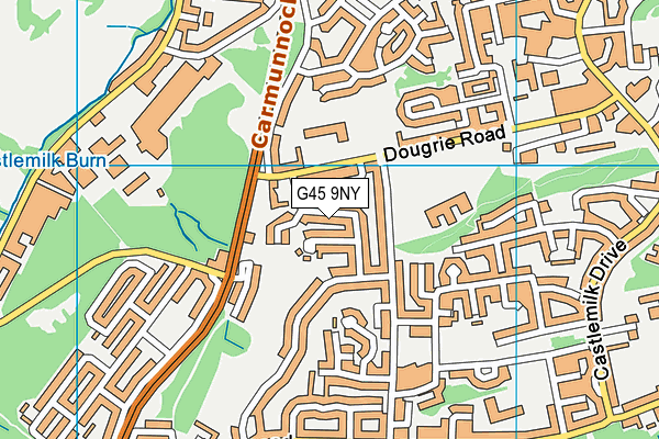 G45 9NY map - OS VectorMap District (Ordnance Survey)