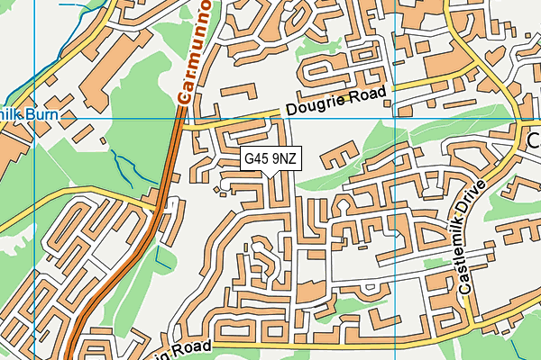 G45 9NZ map - OS VectorMap District (Ordnance Survey)